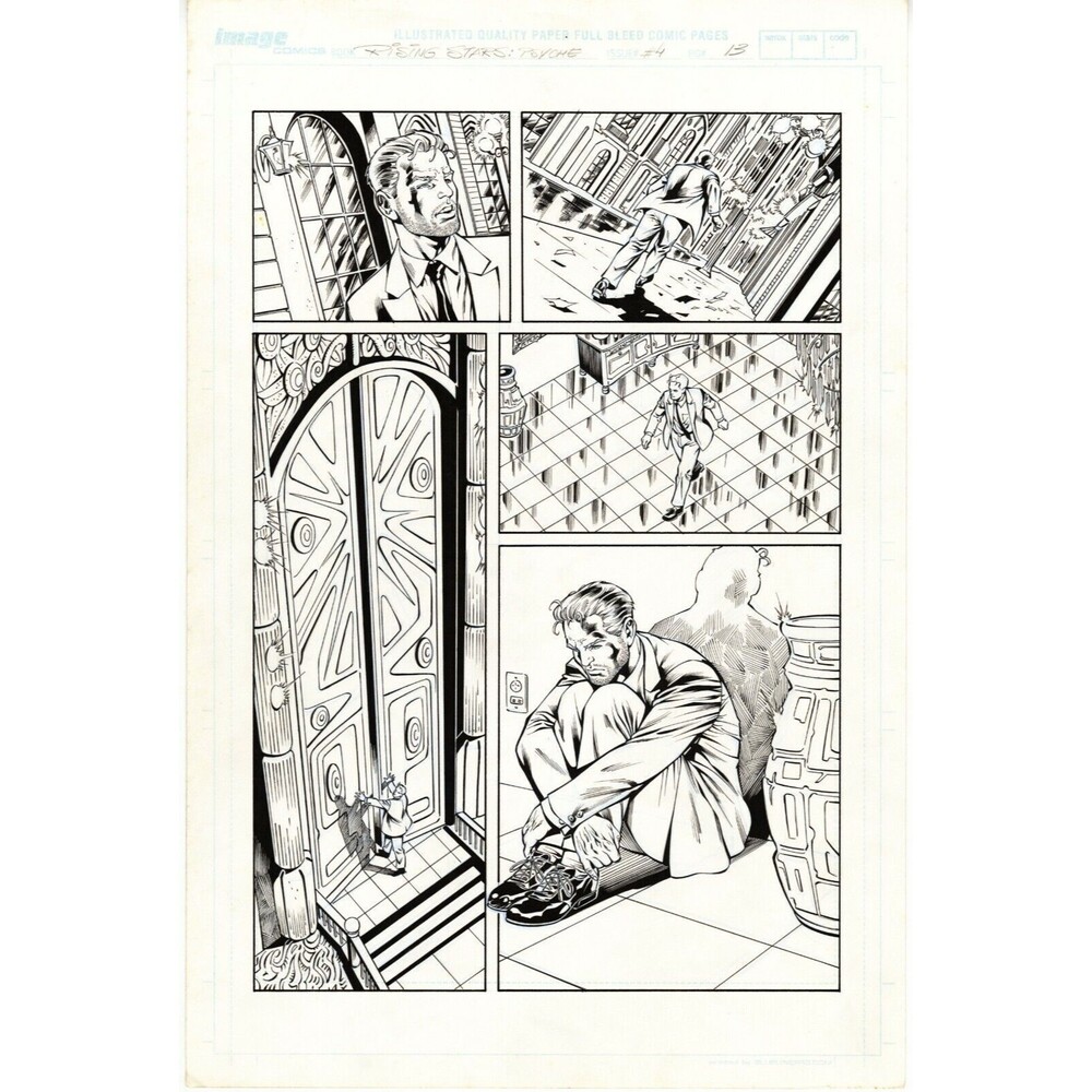 Original Comics Art Al Rio - Rising Stars Voices Of The Dead Top Cow Comics 2005